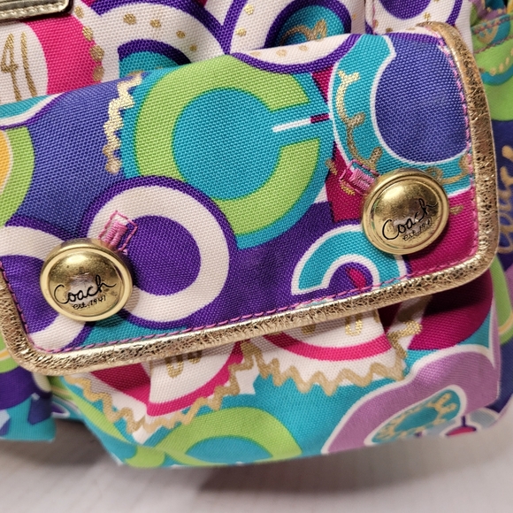 Coach Limited Edition Poppy Graffiti Signature C's Backpack D1073-15292 - Picture 7 of 16